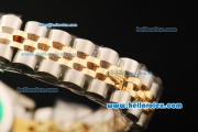 Rolex Datejust Automatic Movement ETA Coating Case with Gold Dial and Diamond Markers-Two Tone Strap