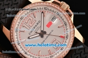 Chopard Mille Miglia Gran Turismo XL Miyota OS2035 Quartz Rose Gold Case with Grey Dial and Diamond Bezel