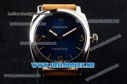 Panerai Radiomir 1940 3 Days PAM690 Asia Manual Winding Steel Case with Blue Dial and Brown Leather Strap Stick/Arabic Numeral Markers