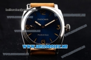 Panerai Radiomir 1940 3 Days PAM690 Asia Manual Winding Steel Case with Blue Dial and Brown Leather Strap Stick/Arabic Numeral Markers