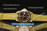 Rolex GMT-Master II Vintage 2813 Auto With Leather Strap Black Dial And Black Bezel Two Tone