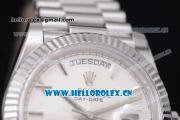 Rolex Day-Date II Swiss ETA 2836 Automatic Stainless Steel Case/Bracelet with White Dial and Roman Numeral Markers (BP)