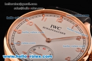 IWC Portuguese Vintage Asia 6497 Manual Winding Rose Gold Case with White Dial and Arabic Numeral Markers