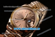 Rolex Datejust 37mm Swiss ETA 2836 Automatic Two Tone with Grey Dial and Stick Markers