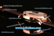 Jaeger-LECoultre Master Asia Automatic Rose Gold Case with Brown Leather Strap and White Dial