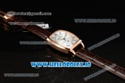 Breguet Heritage Asia Automatic Rose Gold Case White Dial With Roman Numeral Markers Brown Leather Strap