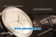 Girard Perregaux 1966 9015 Auto Steel Case with White Dial and Black Leather Strap