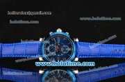 MontBlanc Timewalker Twinfly Asia Automatic Steel Case with Blue PVD Bezel and Blue Dial