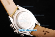 Rolex Daytona Automatic Movement MOP Dial with Roman Markers and Yellow Leather Strap