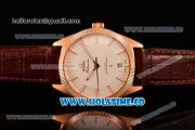 Omega Constellation Globemaster Co-Axial Master Chronometer Clone Omega 8901 Automatic Rose Gold Case with White Dial and Stick Markers