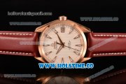 Omega Aqua Terra 150 M Co-Axial Clone Omega 8501 Automatic Rose Gold Case with White Dial and Stick Markers (EF)