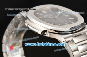 Patek Philippe Nautilus Miyota 9015 Automatic Full Steel with Grey Dial and White Stick Markers