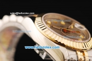 Rolex Datejust Oyster Perpetual Automatic Movement Steel Case with Gold Bezel and Diamond Markers-Lady Model