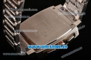 Tag Heuer New Model Monaco Calibre 12 Chronograph Miyota Quartz Movement Silver Case with SS Strap and Black Dial