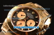 Rolex Daytona Yellow Gold Rolex 4130 Auto Best Edition 1:1 Clone Black Dial 116518LN