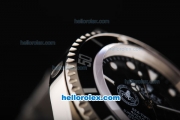 Rolex Sea-Dweller Swiss ETA 2836 Automatic Movement Full Steel with White Markers and Black Dial-Black Bezel