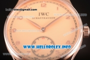 IWC Portuguese Asia 6497 Manual Winding Rose Gold Case with Champagne Dial and Arbaic Numeral Markers