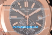 Patek Philippe Nautilus Clone PP 315 Automatic Rose Gold Case/Bracelet with Black Dial (BP)