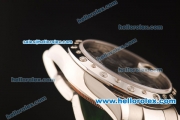 Rolex Datejust Swiss ETA 2836 Automatic Full Steel with Diamonds Bezel and Black MOP Dial-SS Strap