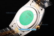 Rolex Datejust Automatic Movement Two Tone with Silver Dial and Numeral Markers