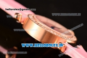 Cartier Pasha C Swiss Quartz Rose Gold Case with Diamonds Bezel and Pink Dial