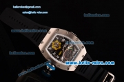 Richard Mille RM036 ST28-UP Automatic Steel Case with Black Rubber Strap Skeleton Dial and White Numeral Markers - 7750 Coating