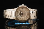 Patek Philippe Nautilus Swiss Quartz Movement Full Steel with Silver Dial and White Markers