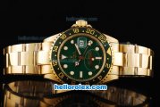 Rolex GMT-Master II Automatic Movement Full Gold Case/Strap with Green Dial and Green Bezel