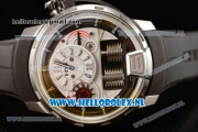 HYT H1 Titanium Clone HTY Cal.101 Manual Winding Steel Case with White Dial and Black Rubber Strap