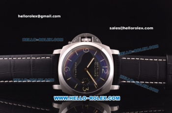 Panerai Marina Militare PAM 217 Swiss ETA 6497 Manual Winding Steel Case with Black Dial and Black Leather Strap