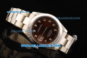 Rolex Datejust II Oyster Perpetual Automatic Movement Steel Case with Diamond Markers and Stainless Steel Strap