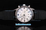 IWC Portugieser Chronograph Quartz Movement PVD Case with White Dial and Black Leather Strap IWC Portugieser Chronograph Quartz Movement PVD Case with White Dial and Black Leather Strap