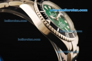 Rolex Submariner Automatic Movement Steel Case and Strap with Green Dial and Black Bezel