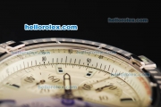 Breitling Chronomat Evolution Chronograph Swiss Valjoux 7750 Automatic Movement Cream Dial with Stick Markers