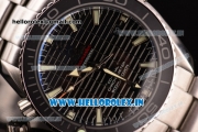Omega Seamaster Planet Ocean Asia 2813 Automatic Full Steel with Black Grids Dial and Stick Markers - 7750 Coating (EF)