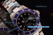 Rolex Submariner Swiss ETA 2836 Automatic Steel Case with Black Dial White Markers and Stainless Steel Strap