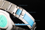 Rolex Submariner Automatic Movement Silver Case with Blue Bezel and Black Dial-White Marker