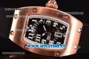 Richard Mille RM 007 Miyota 9015 Automatic Rose Gold Case with White Inner Bezel and Arabic Numeral Markers (K)