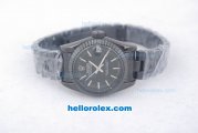 Rolex Datejust Oyster Perpetual Automatic Full PVD with Black Dial and White Linear Marking-Small Calendar