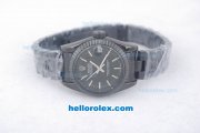 Rolex Datejust Oyster Perpetual Automatic Full PVD with Black Dial and White Linear Marking-Small Calendar