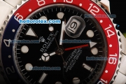 Rolex GMT-Master II Oyster Perpetual Swiss ETA 2836 Automatic Movement Steel Case with Black Dial and Two Tone Bezel