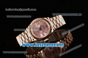 Rolex Datejust Swiss ETA 2671 Automatic Rose Gold Case with Pink Dial Diamonds Markers and Rose Gold Bracelet (BP)