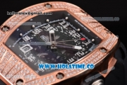 Richard Mille RM010 Miyota 9015 Automatic Rose Gold/Diamonds Case with Skeleton Dial and Numeal Markers