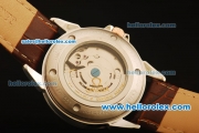 Omega De Ville Automatic Steel Case with Rose Gold Bezel and Beige Dial - Diamond Markers