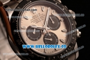 Rolex Daytona Chrono Clone Rolex 4130 Automatic Steel Case with Gray Dial PVD Bezel and Steel Bracelet (EF)