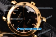 Vacheron Constantin Malte Swiss ETA 2824 Automatic Yellow Gold Case with Diamonds Markers and Black Dial