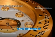 Rolex Daytona Swiss Quartz Yellow Gold Case with White Dial Diamonds Markers - Wall Clock