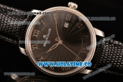 BlancPain Villeret Ultraplate Remontage Automatique Miyota 9015 Automatic Steel Case with Black Dial and Roman Numeral Markers
