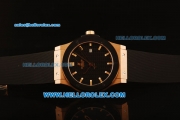 Hublot Classic Fusion Swiss ETA 2824 Automatic Rose Gold Case with PVD Bezel and Black Grid Dial - 1:1 Original