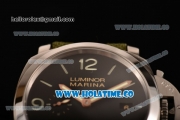 Panerai luminor Marina "Hong Kong" Lite Best Edition PAM 618 Q Clone P.9000 Automatic Steel Case with Stick/Arabic Numeral Markers and Green Leather Strap (H)